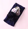 Meisjes hoofd banden bloem parel baby hoofdband nylon elastische brede headwrap prinses hoofdtooi floral haaraccessoires heartwear 8 ontwerpen C6259