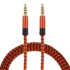 Car Audio Aux Extention Cable Nylon Pleciony Przewodowy Pomocniczy Stereo Jack 3.5mm Męski prowadzący do Apple i Andrio Mobile Telefon Głośnik