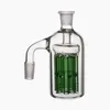ash catcher 14mm arm male 90 & 45 degrees green blue percolator for bongs glass water pipe bubbler