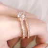 Bagues de fiançailles de mariage pour femmes pierres de zircone cubique bague bande de mariage nouveaux bijoux de mode de haute qualité