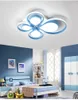 Moderne bleu ou rose LED plafonnier télécommande luminaire salon éclairage enfants chambre lampe nouveauté luminaire