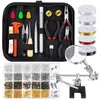 Kit d'emballage de fil de fournitures pour la fabrication de bijoux, avec outils de perles, fil d'aide, résultats et pendentifs 4498930