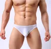 Branco Briefs Lot Men 6 PCS Cintura Baixa Quente Roupa Interior Sexy Transparente Breve Seemless Gelo Seda Dos Homens Cuecas Cuecas Mens Biquíni De Nylon