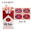 Handaiyan 4 sztuk / zestaw dymu rurki papierosów Zestawy Szminki Cute Matte Powierzchnia mgła Sexy Creative Lip Batom Makeup 60 Zestawy / Lot DHL