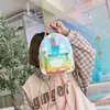 Mermaid Unicorn Tail Rugzak Dames PU Leuke Tiener Cartoon Schoudertas Kleurrijke Mini Meisjes Travel School Outdoor Knapsack AAA1689