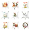 Easter Bunny Pillowcase Cartoon Rabbit Pillow Covers 45*45cm Square Throw Pillow Case Easter Home Car Office Pillow Case