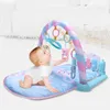 Utveckla matta för nyfödda barn Playmat Baby Gym Toys Education Musical Rugs With Keyboard Frame Hanging Rattles Mirror4006774