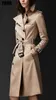 WITH LOGO British Style Trench Coat For Women New Women's Coats Spring And Autumn Double Button Over Coat Long Plus Size S-3XL