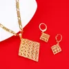 Set di gioielli tradizionali etiopi Set di gioielli geometrici nobili di moda color oro per le donne Gioielli per feste di fidanzamento2661