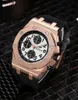 Onola 2020 Marka Moda Casual Kwarc Mężczyzna Zegarek Chronograph Wielofunkcyjny Zegarek All Black Gold Metal Waterproof Watch dla Mężczyzn