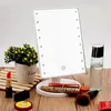 Professioneller LED-Make-up-Spiegel mit Touchscreen, luxuriöser Spiegel mit 16/22 LED-Leuchten, 180 Grad verstellbarer Tisch-Make-up-Spiegel