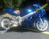 GSX-R600 GSXR600 GSXR750 Kit de justo personalizado para Suzuki K1 GSX R600 R750 GSXR 600 750 2001 2003 2003 Motocicleta azul (moldagem por injeção)