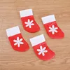 Mini Christmas Stocking Snow Design Xmas Cute Home Decorations Christmas Socks Christmas Gifts Bag WCW731