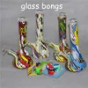 Hookahs mini bottom beaker bong glass 10.5" Ice water pipes 14mm dab oil rig bongs pipe smoking beakers hookah