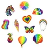 50 PCS Waterproof Rainbow Stickers for Kids Teens Adults to DIY Laptop Tablet Luggage Water Bottle Snowboard Guitar Car Home Decoration