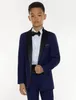 Vêtements de garçon formel pour le mariage Tuxedos Enfants Costume d'événements personnalisés (veste + pantalons + arcs) costumes adolescents