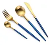 Zestawy flatware w stylu Portugalii Zachodnie Zestaw stali nierdzewnej Zestaw do obiadów Zestaw do obiadów Zestaw z 1 łyżką do herbaty + 1 kolacja + 1 widelec + 1 nóż