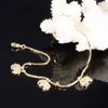 Elephant Charm Armband Diamond Söt Små Färsk Designer Tillbehör Smycken För Kvinnor Tjejer Födelsedag Årsdag 18K Guld Bracelet Presenter