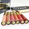 NOVA Edição de Aniversário de Ouro Lip Gloss 6 pcs Conjunto de batons Líquido Matte batom maquiagem Lipgloss Kit Beleza Vidro Brilho Lip Cosméticos