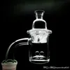 Cam bonglar için Carb Cap ve Terp İnci Kadın Erkek 10mm 14mm 18mm Ortak 90 Derece Spinning ile 1pcs Kuvars Banger Tırnak