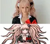 Danganronpa Junko Enoshima Pink Cosplay Parrucche 2 Clip Ponytails Set di costumi per parrucche di capelli sintetici