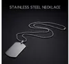 Rectangular Military Brand Titanium Steel Necklace Hanging Square Brand Smooth Student Necklace