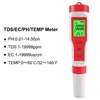 Freeshipping Tds Ph Meter Ph / Tds / Ec / Medidor De Temperatura Digital Water Quality Monitor Tester Para Piscinas Aquários de Água Potável