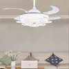 Invisible ventilateur de plafond lumière LED lustre plafonnier moderne minimaliste salon salle à manger salon ventilateur lustre