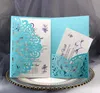 Düğün Davet Kartları Kitleri Bahar Çiçek Lazer Kesme Pocket Gelin Davet Kart Nişan için Lisansüstü Doğum Günü Partisi Davetiyeler8762064