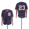 Detroit Kirk Gibson Maglia Alan Trammell Mitchell Ness Navy 1984 Collezione Cooperstown autentica Maglie da allenamento in battuta a rete