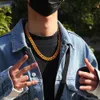 12mm Cuban Link Chain Luksusowe Mężczyzna Naszyjnik Hip Hop Biżuteria Mężczyźni Projektant Iced Out Złoto Silver Rapper Łańcuchy Oświadczenie Naszyjniki Moda Chłopiec