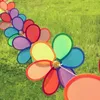 8pcs Rainbow Flower Windmill Garden Wind Spinner Festival Outdoor Camping Decor