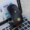 A2 Rechargeable Mouse 2.4G Wireless Silent LED Backlit Mice USB Optical Ergonomic Gaming Mouse PC Computer Mouse For Laptop Computer PC