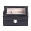 Кожаные часы PU кожа 2 3 5 6 10 12 20 24 Grids Storage Organizer Box Display Case277i