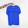 여름 남성 Tshirt 편지 친구 인쇄 남성 느슨한 캐주얼 짧은 슬리브 라운드 목도 아시아 크기 S-3XL