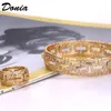 Donia gioielli braccialetto di lusso festa moda europea e americana grande classico geometrico rame micro-intarsiato anello zircone set regalo di design femminile