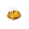 Emballage cadeau 50PCS Mid-Autumn Festival Décoratif Dôme Demi-Cercle Dessert Clair Jetable Oeuf-jaune Puff Party Conteneurs Cupcake Emballage1