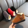 Hot Selling Girls Boys Snow Boots Winter 4 Colors Children Comfort Warm Ankle Boots Suede Baby Boots