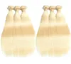 10A trame de cheveux cheveux blonds tissage # 613 couleur blonde soyeuse droite brésilienne vierge paquets de cheveux humains pour femme livraison gratuite rapide