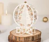 3D Crystal Ball Christmas Blessing Card Bronzing Hollow Christmas Crystal Ball Biglietto di auguri Matrimonio Decorazione natalizia