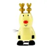 100pcs 7cm / 3 pouces de Noël Toys Walking Walking Santa Claus Moose Penguins Cute Plastic Toys