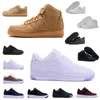 New Arrival all Black White Men Women Running Shoes one 1 Sports Skateboarding Ones High Low Cut Wheat Brown Trainers Sneakers 36-45