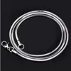 1mm 925 Sterling Silver Smooth Snake Chains Kvinnor Halsband Smycken Snake Kedjan Storlek 16 18 20 22 24 28 28 30 tums GB1186