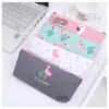 new designer cute creative flamingo canvas pencil case storage organizer pen bags pouch school office supplies christmas gift