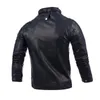 Mans Leather Jacket Zipper Leather Clothing Casual Pu Leather Clothing Loose Coat with 3 Colors Asian Size M-3XL