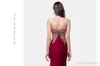 Goedkope Mermaid Prom Dresses Sheer Jewel Hals Lange Avondjurken Illusie Back Floor Lengte Party Jurken In Stock CPS262