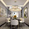 Luxury Modern Chandelier Lighting Round Crystal Pendant Light Fixtures Living Dining Room LED Lustres De Cristal