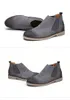 Горячие Продажа-отс человек замша кожа обувь англия стиль эластичная тесьма обувь для мужчин zymb01