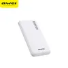 AWEI P28K 10000mAh Power Bank Light Portable Dual USB LED Display Cargador de batería externo de carga rápida para teléfonos