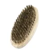 Brosse à barbe poils de sanglier manche en bois dur antistatique peigne de sanglier outil de coiffure pour hommes garniture de barbe personnalisable DBC VT0669